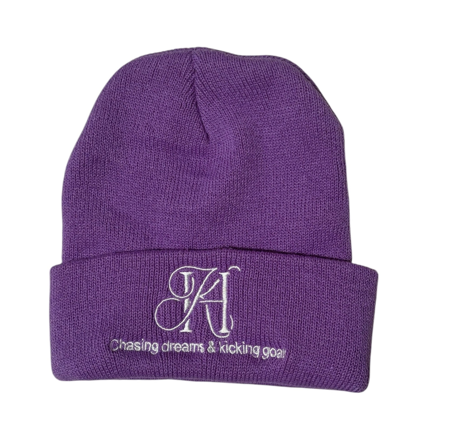 Chasing Dreams & Kicking Goals - PURPLE BEANIE