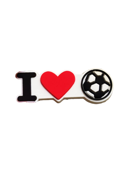 I Love Football Croc Charm